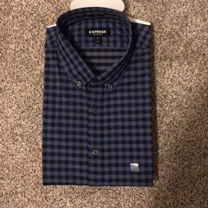 Express Performance Dress Shirt Large Slim Fit
